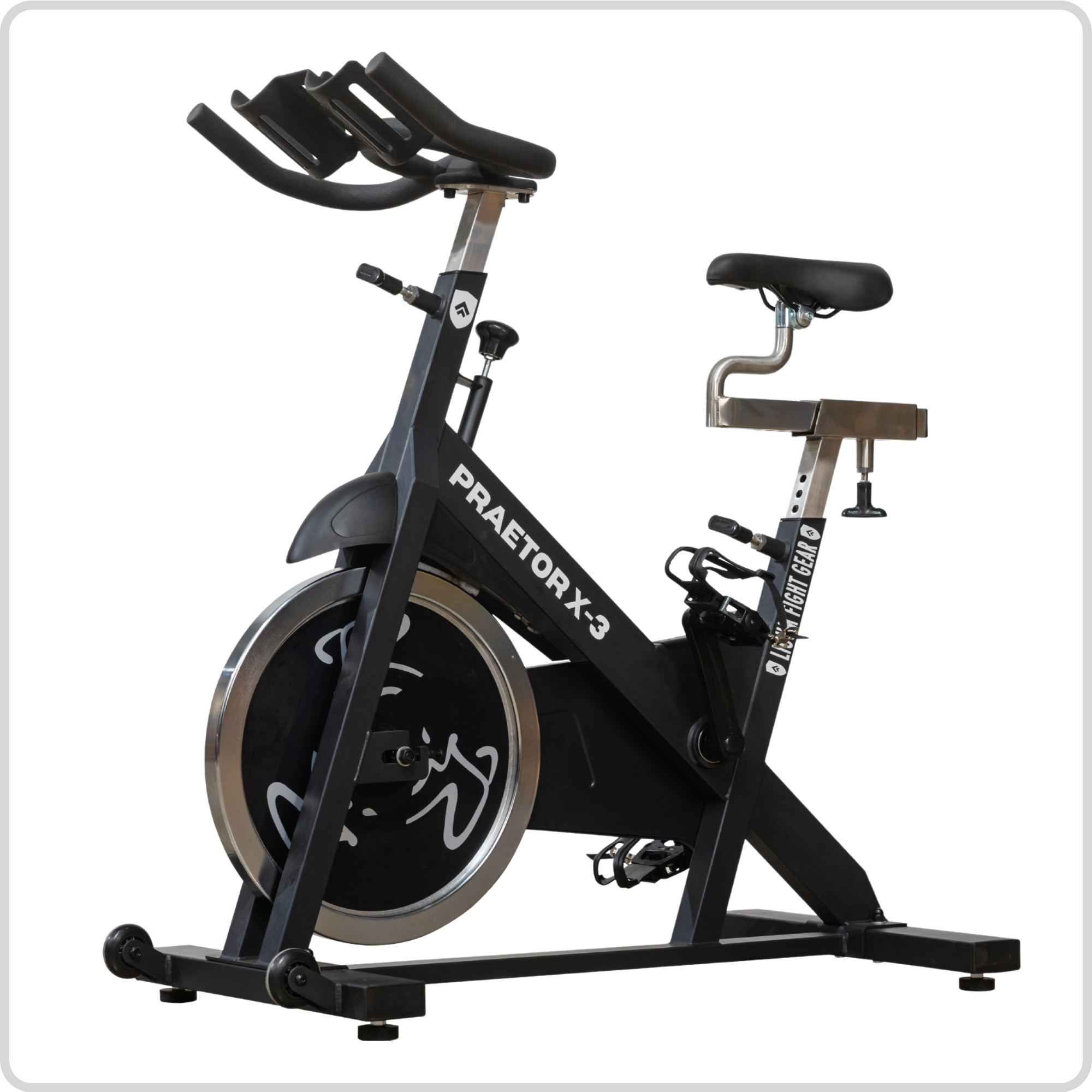 klickpedale spinning bike Praetor X-3 Commercial - 160 KG User Max Spring - Grips Handschuh MOSS COPENHAGEN Color:Castlerock Grey Your browser does not