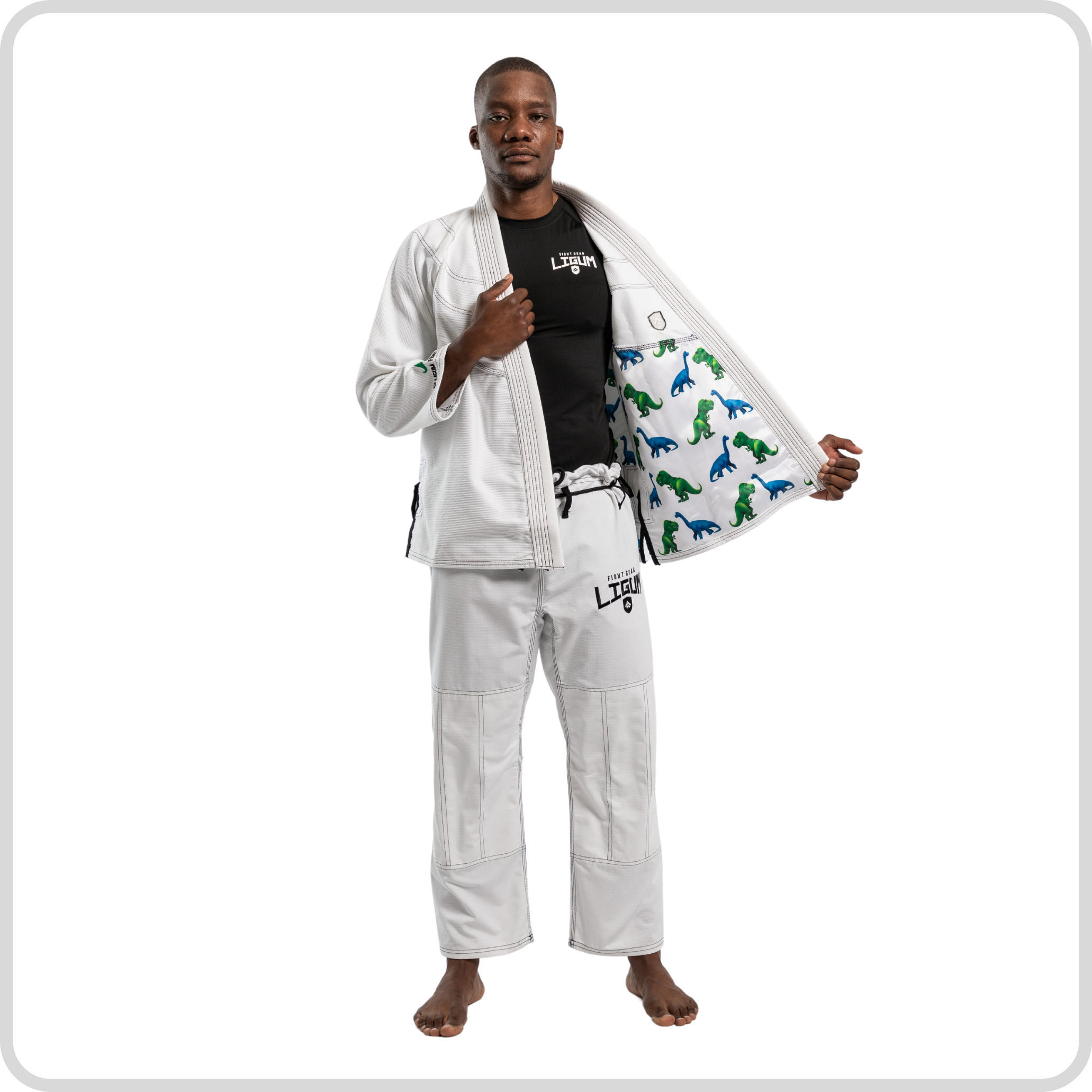 "The T Rex'' 450GSM White Jiu Jitsu Gi - Limited Edition