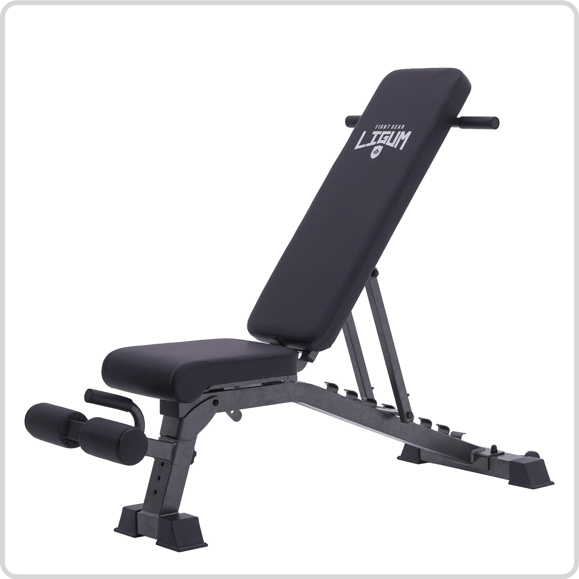 Ligum Industria Commercial Weight Gym Bench with Adjustable Backrest & Seat
