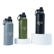 1L Ludus Series - Vacuum Insulated Steel Water Bottle + Straw & Screw Lid