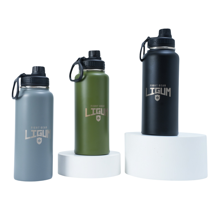 1L Ludus Series - Vacuum Insulated Steel Water Bottle + Straw & Screw Lid