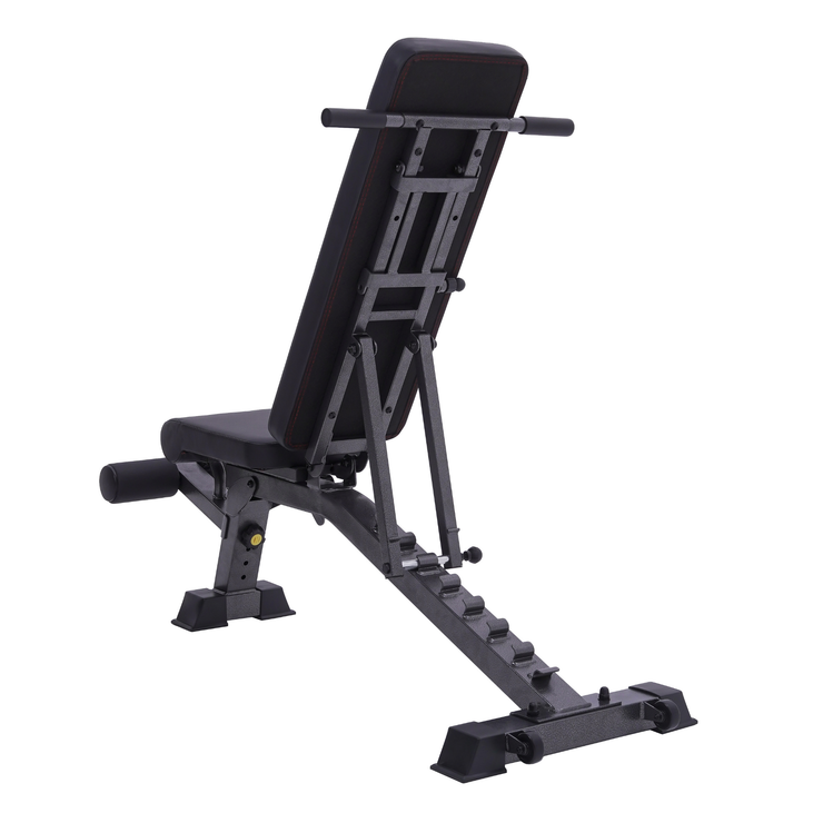 Ligum Industria Commercial Weight Gym Bench with Adjustable Backrest & Seat