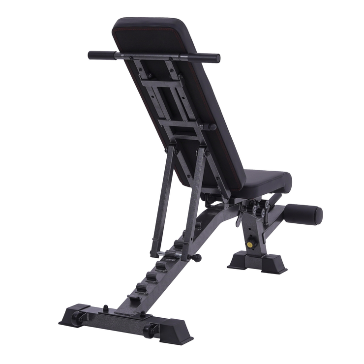 Ligum Industria Commercial Weight Gym Bench with Adjustable Backrest & Seat
