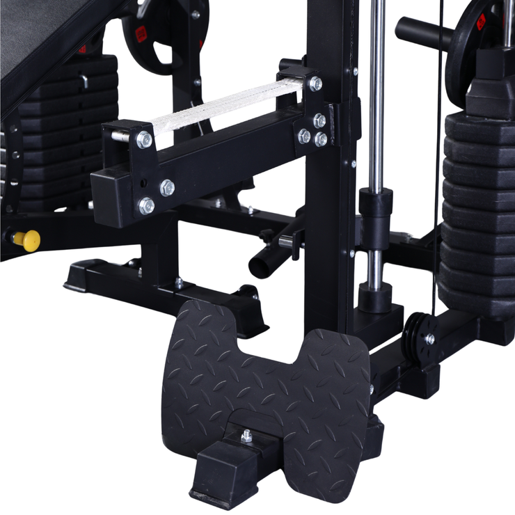 Commercial-Grade All-in-One Power Rack with Smith and Cable System