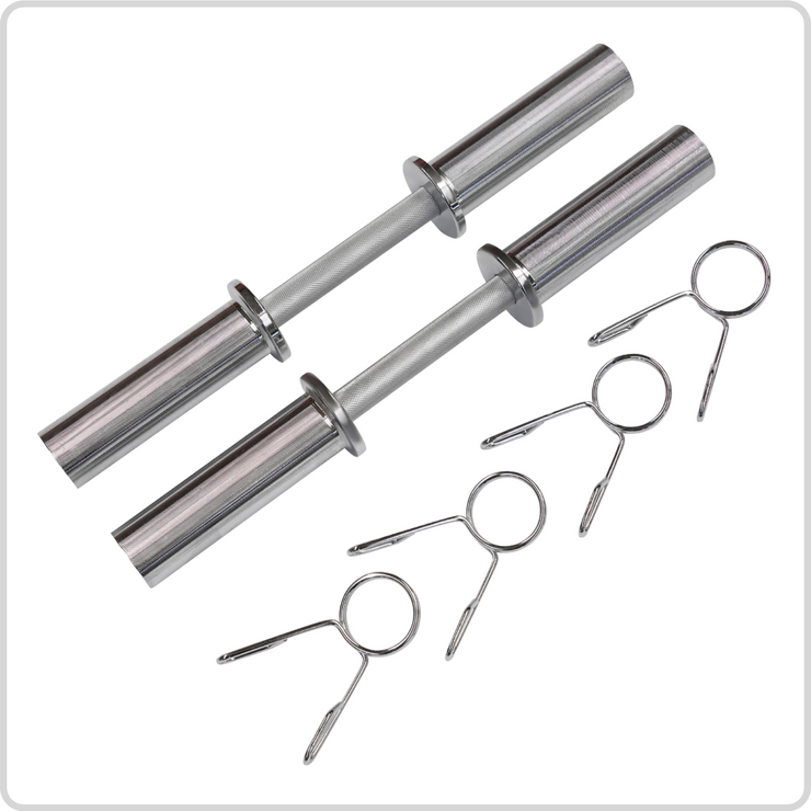 PAIR - 50mm Olympic Curl Bars – Full Body, Arm, Shoulders, Back, Deadlifts