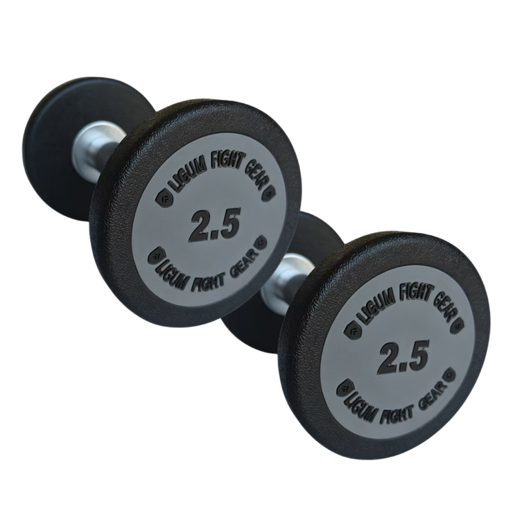 Commercial Heavy Duty Round Head Dumbbells - Urethane - 2.5KG to 40KG