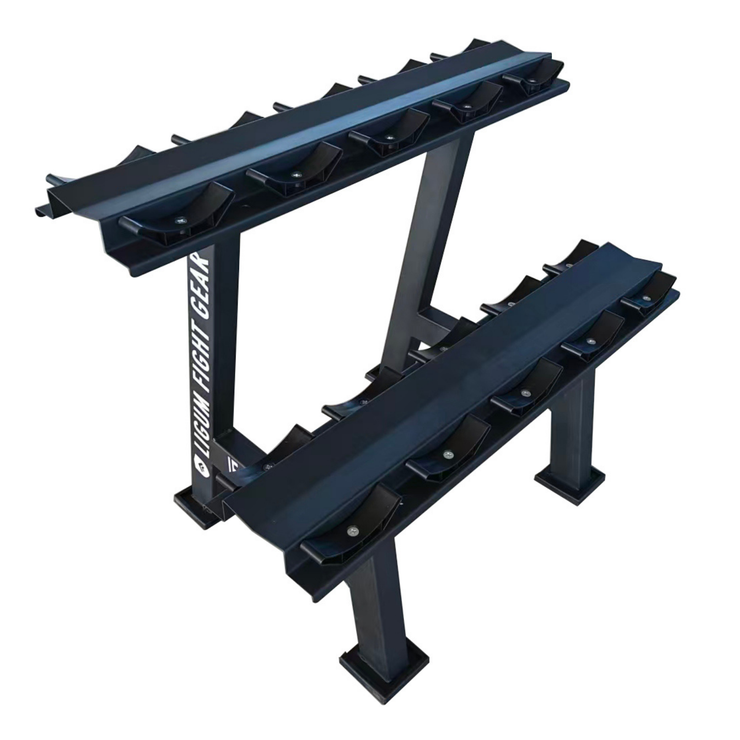Commercial Round Head Dumbbell Rack – Reinforced Steel - Fitness Facility