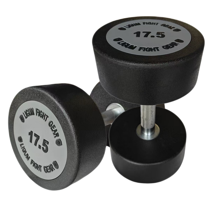 Commercial Heavy Duty Round Head Dumbbells - Urethane - 2.5KG to 40KG