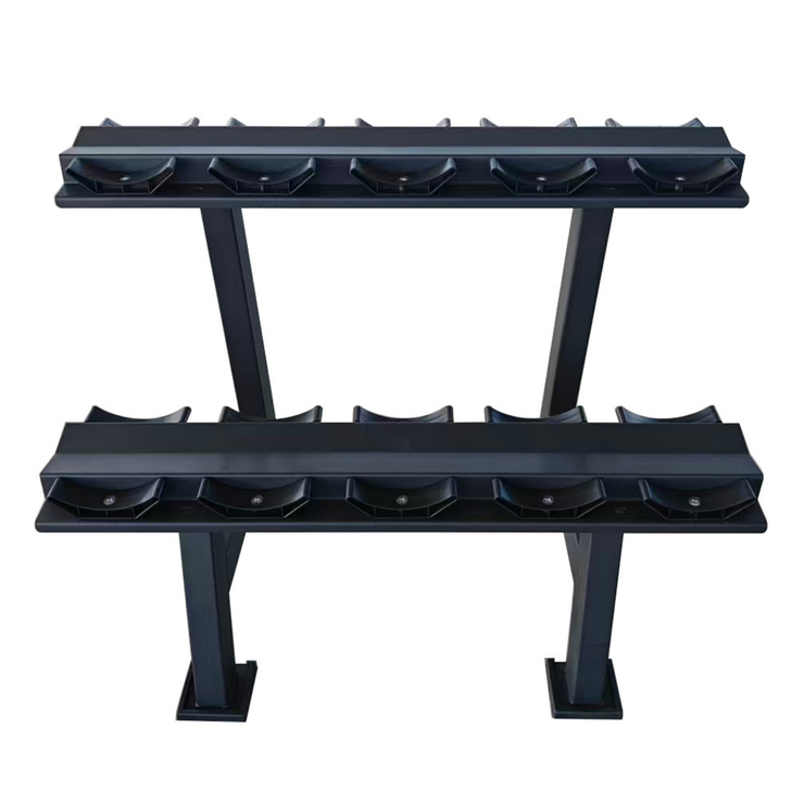 Commercial Round Head Dumbbell Rack – Reinforced Steel - Fitness Facility