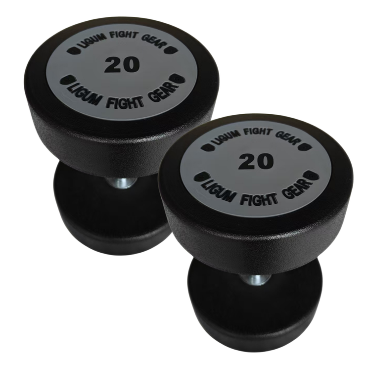 Commercial Heavy Duty Round Head Dumbbells - Urethane - 2.5KG to 40KG