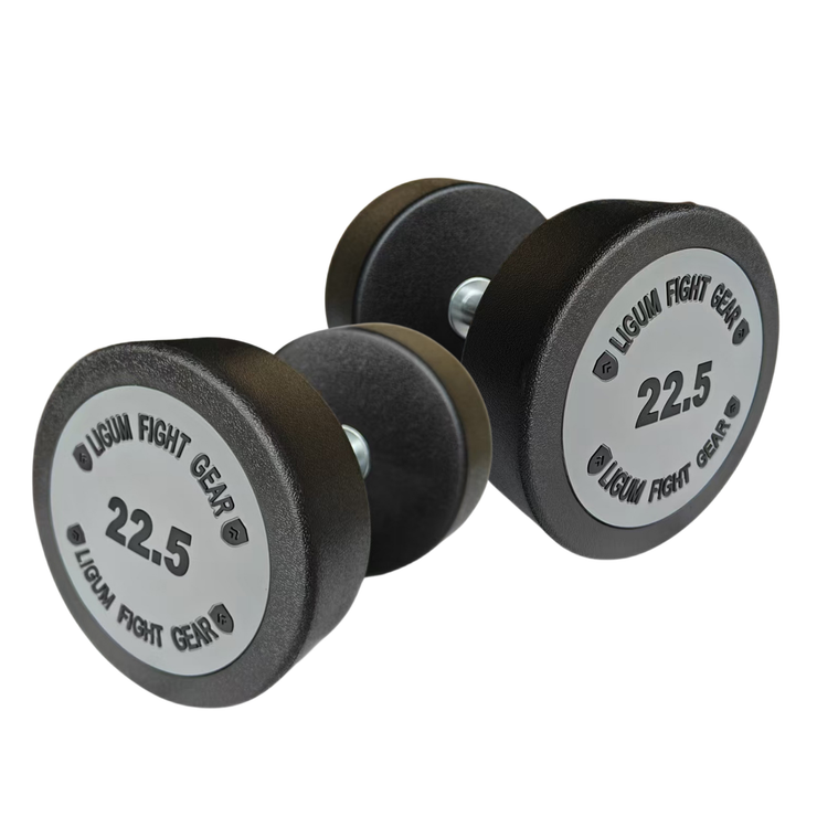 Commercial Heavy Duty Round Head Dumbbells - Urethane - 2.5KG to 40KG
