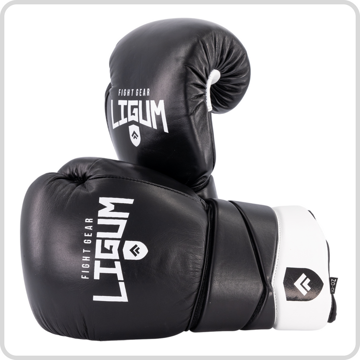 Traditional Premium Leather Lace Up Boxing Gloves