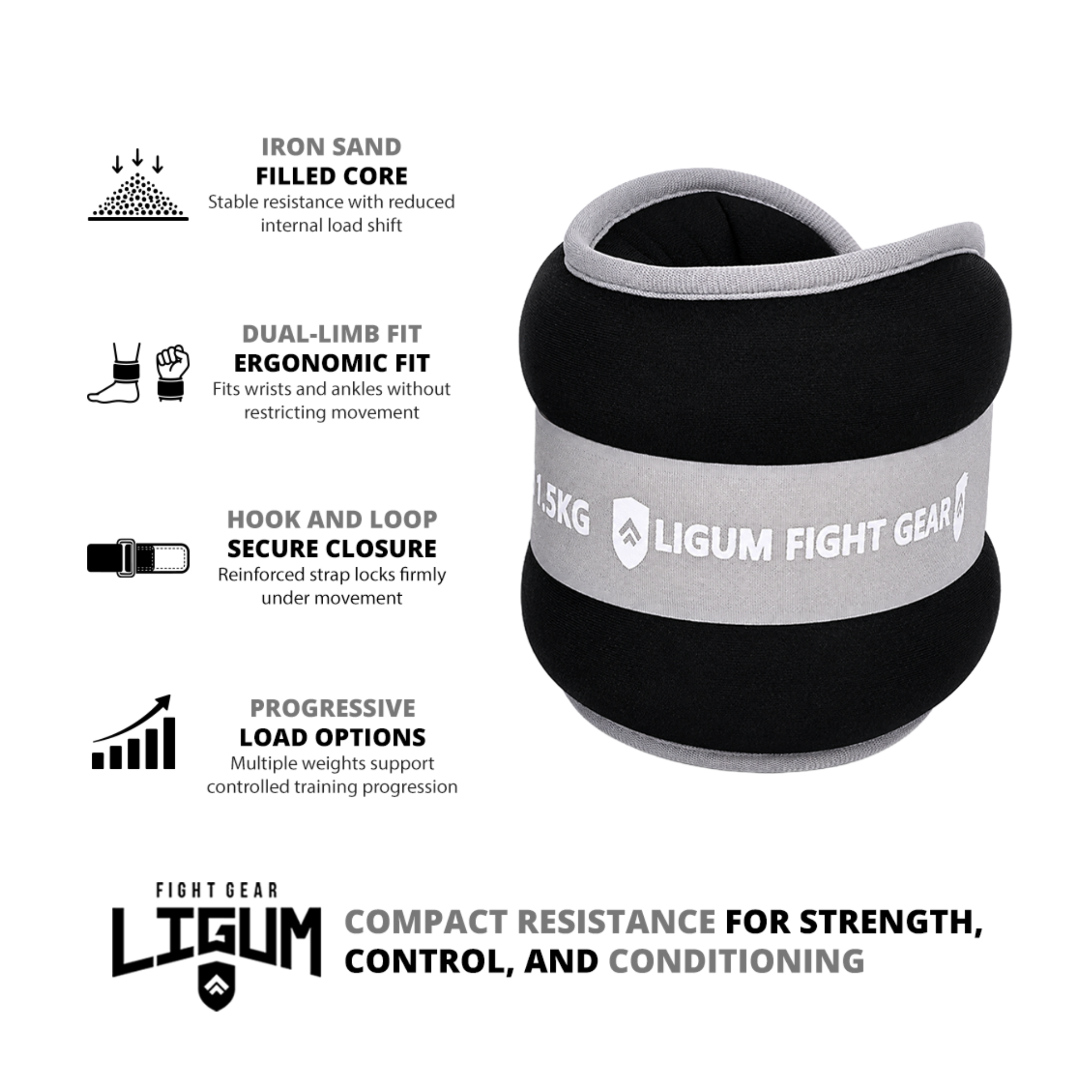 Ankle & Wrist Weights – Strength Training & Combat Conditioning (0.3–2KG)