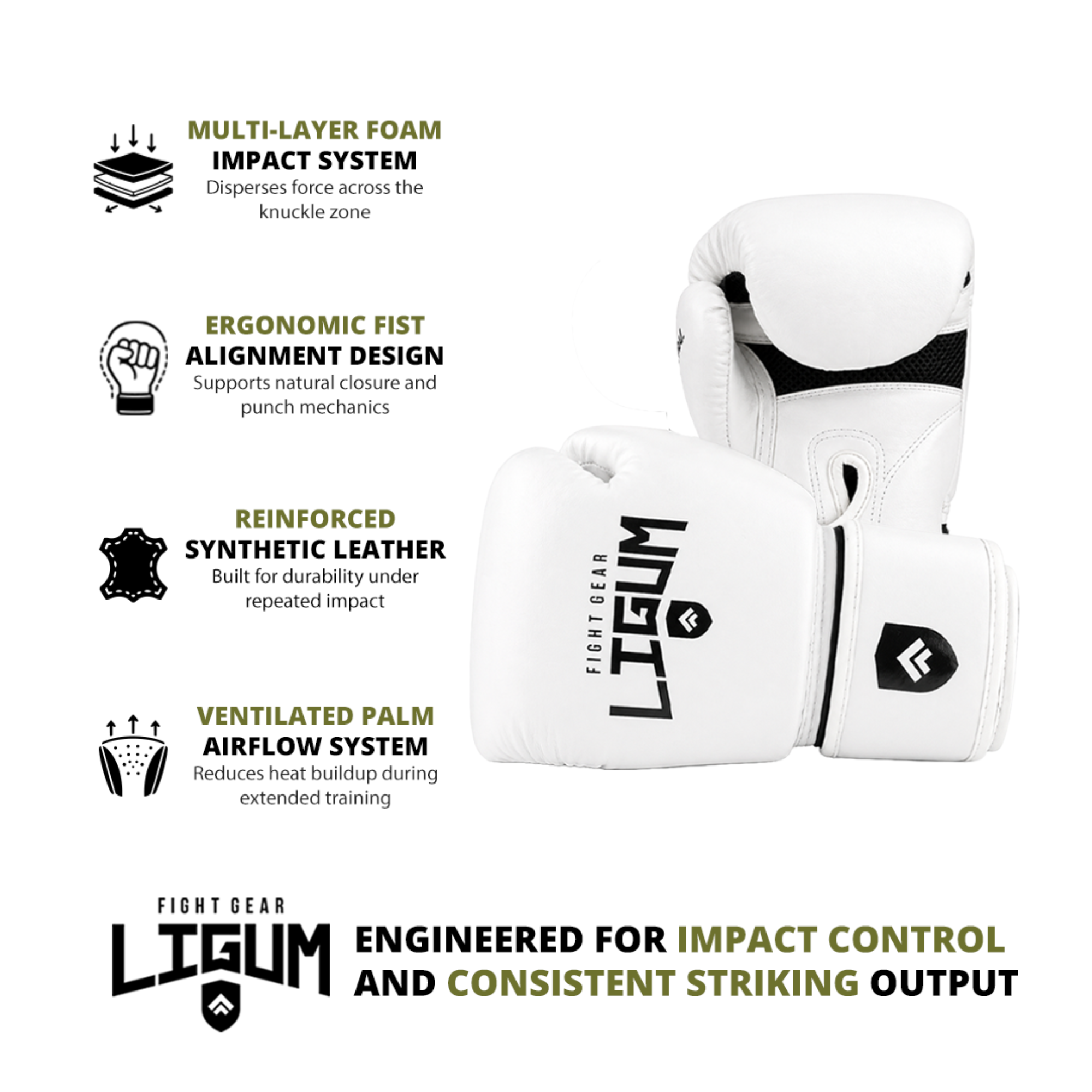 Venator Boxing Gloves - Multi Layered and Hand Contoured - Fight Focused