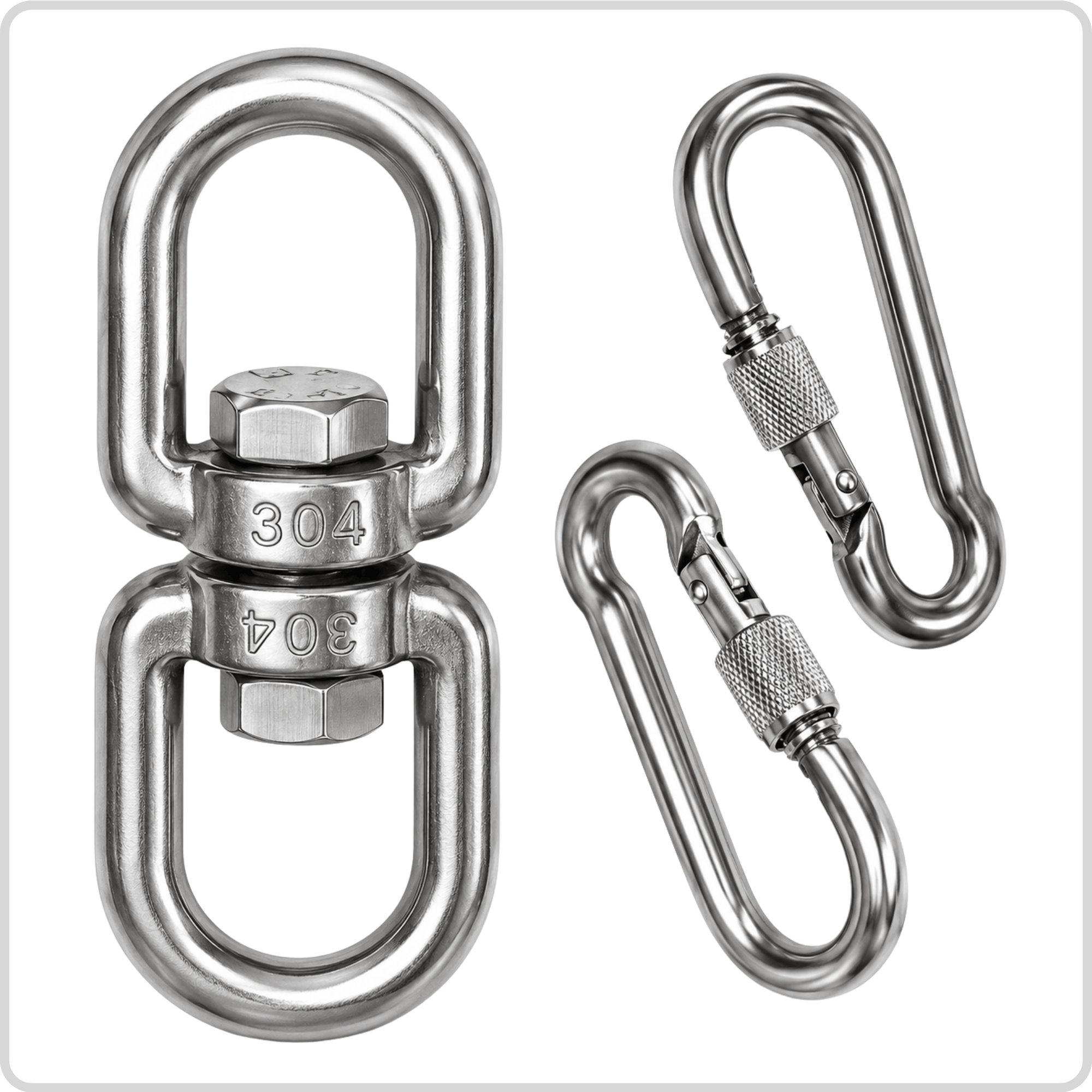Boxing Bag Swivel - Stainless Steel 360 Rotation Hook Carabiner
