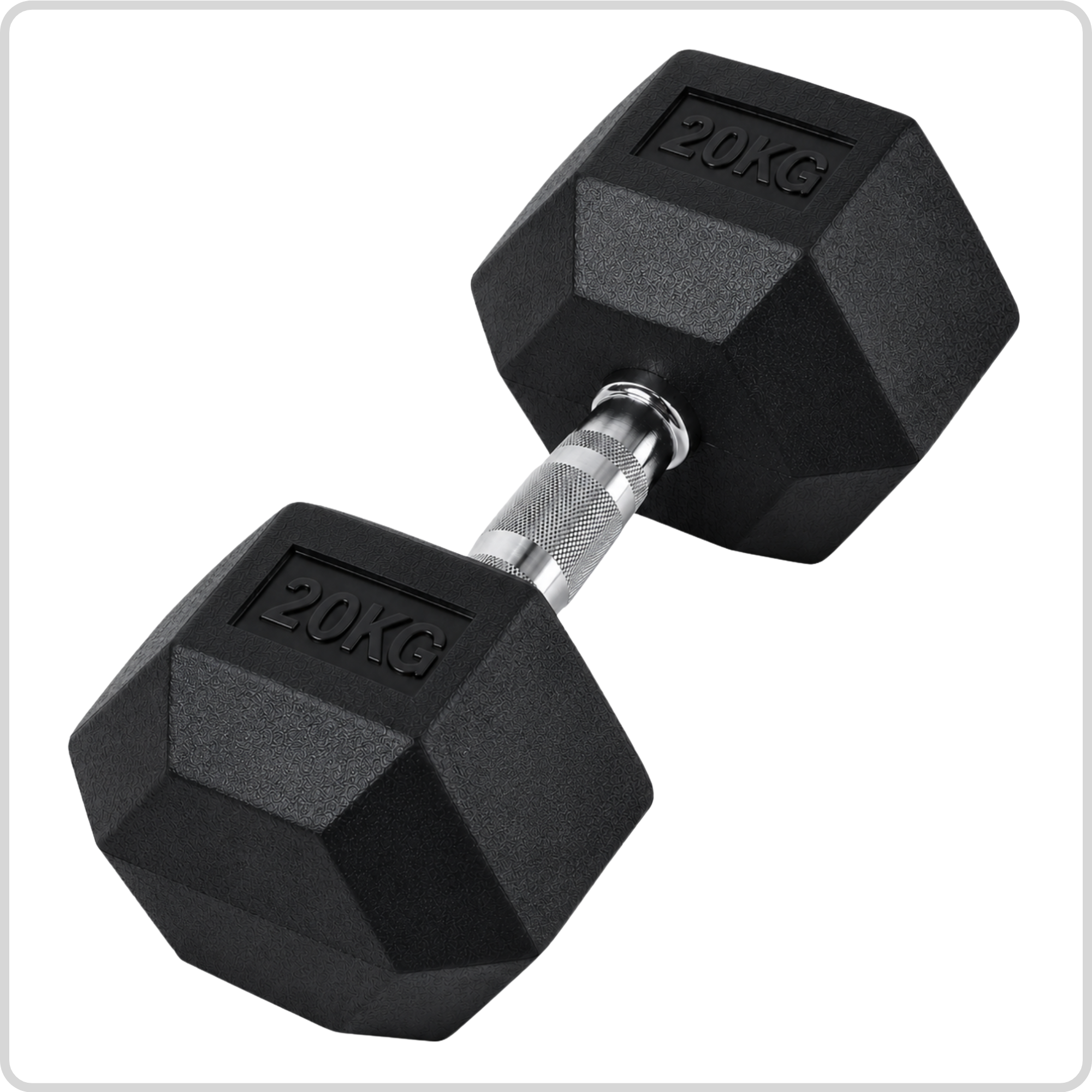 Hex Dumbbell - Commercial - Rubber Coated Anti-Roll Grip