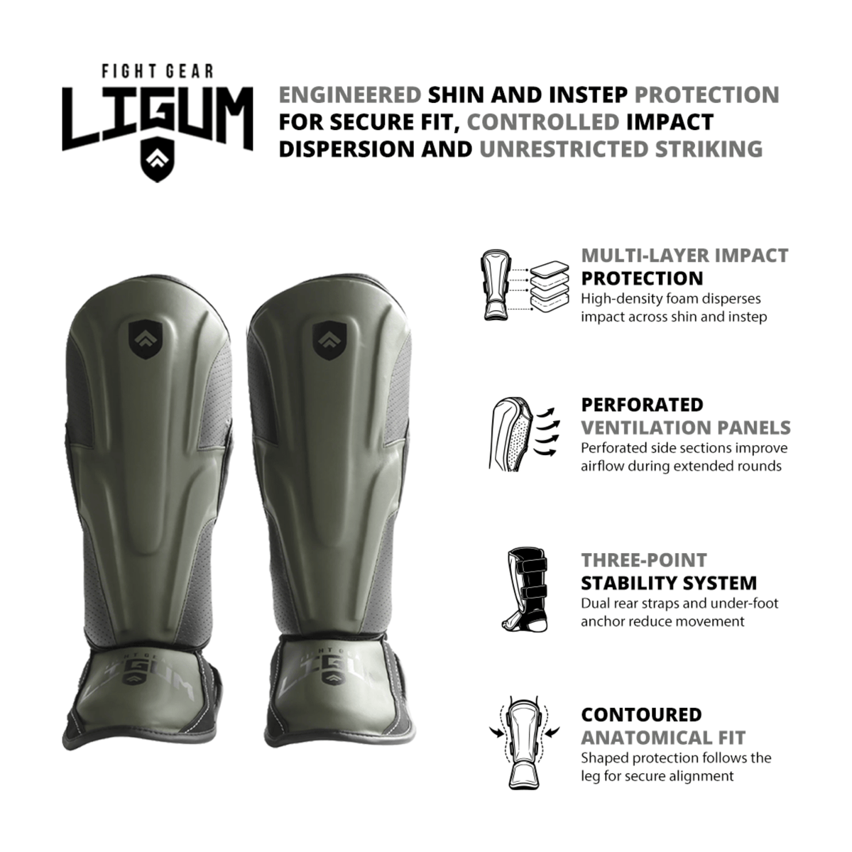 Praetor X-2 MMA Shin Pads - Leg Protective - Kick Boxing + Muay Thai