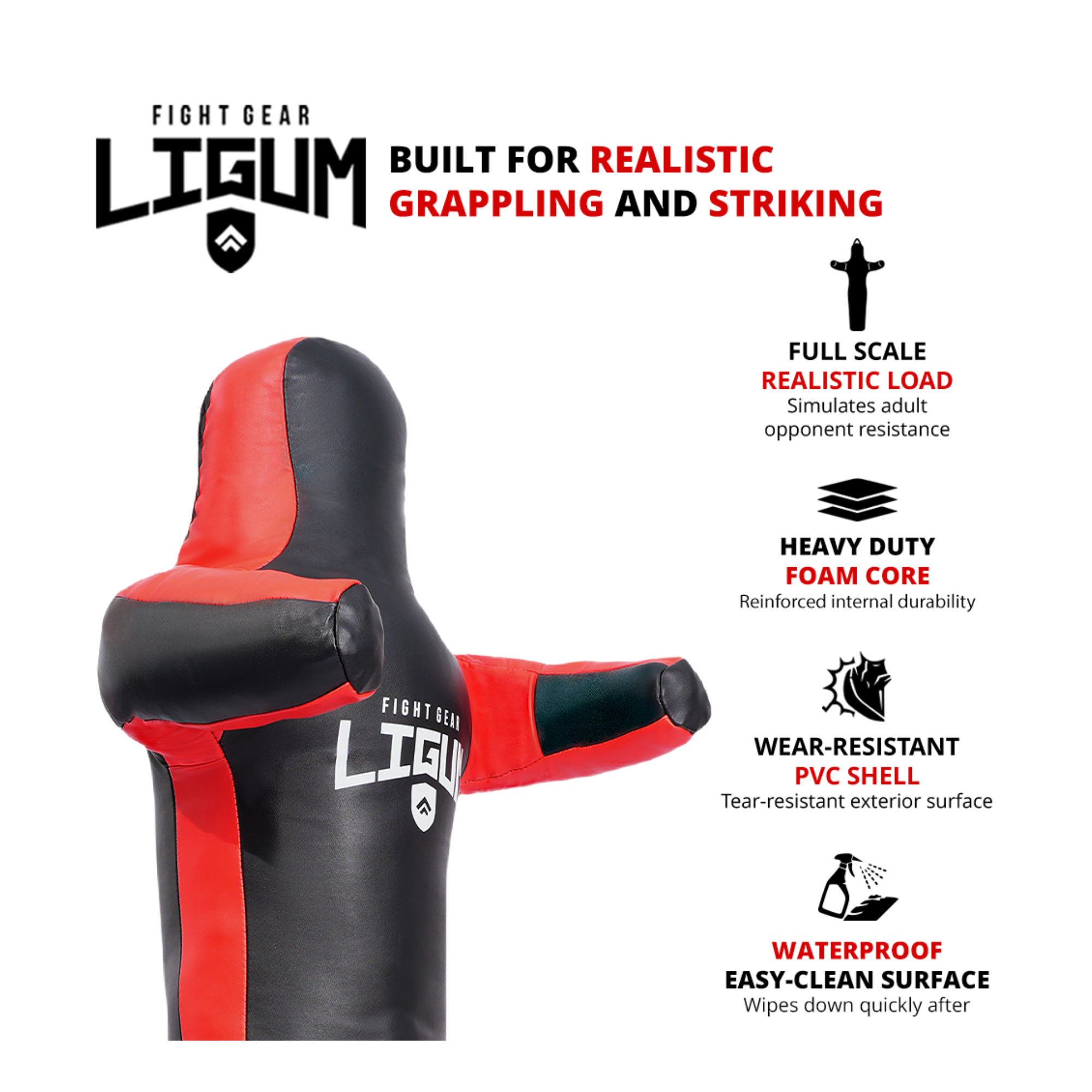 60kg Black One Leg Wrestling Dummy