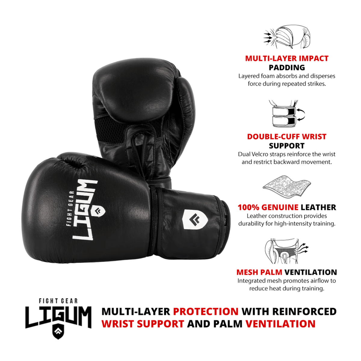 Cohort Double Cuff Boxing Gloves