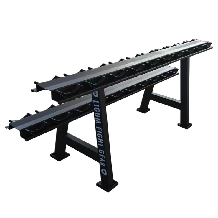 Commercial Round Head Dumbbell Rack – Reinforced Steel - Fitness Facility