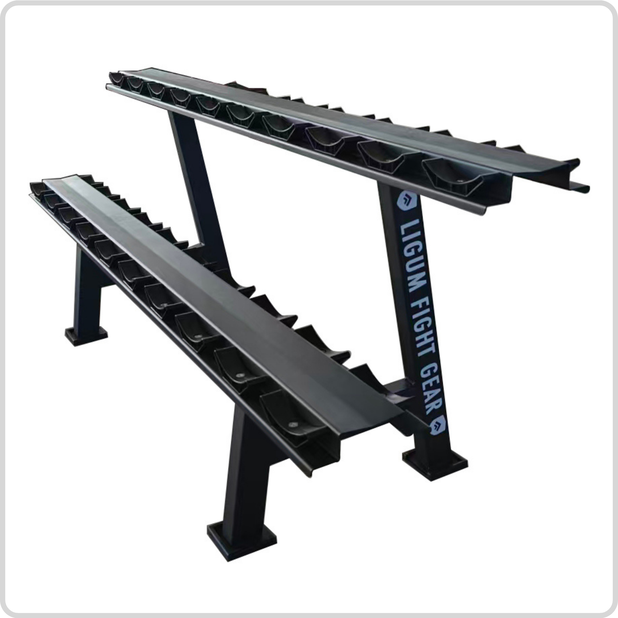 Commercial Round Head Dumbbell Rack – Reinforced Steel - Fitness Facil ...