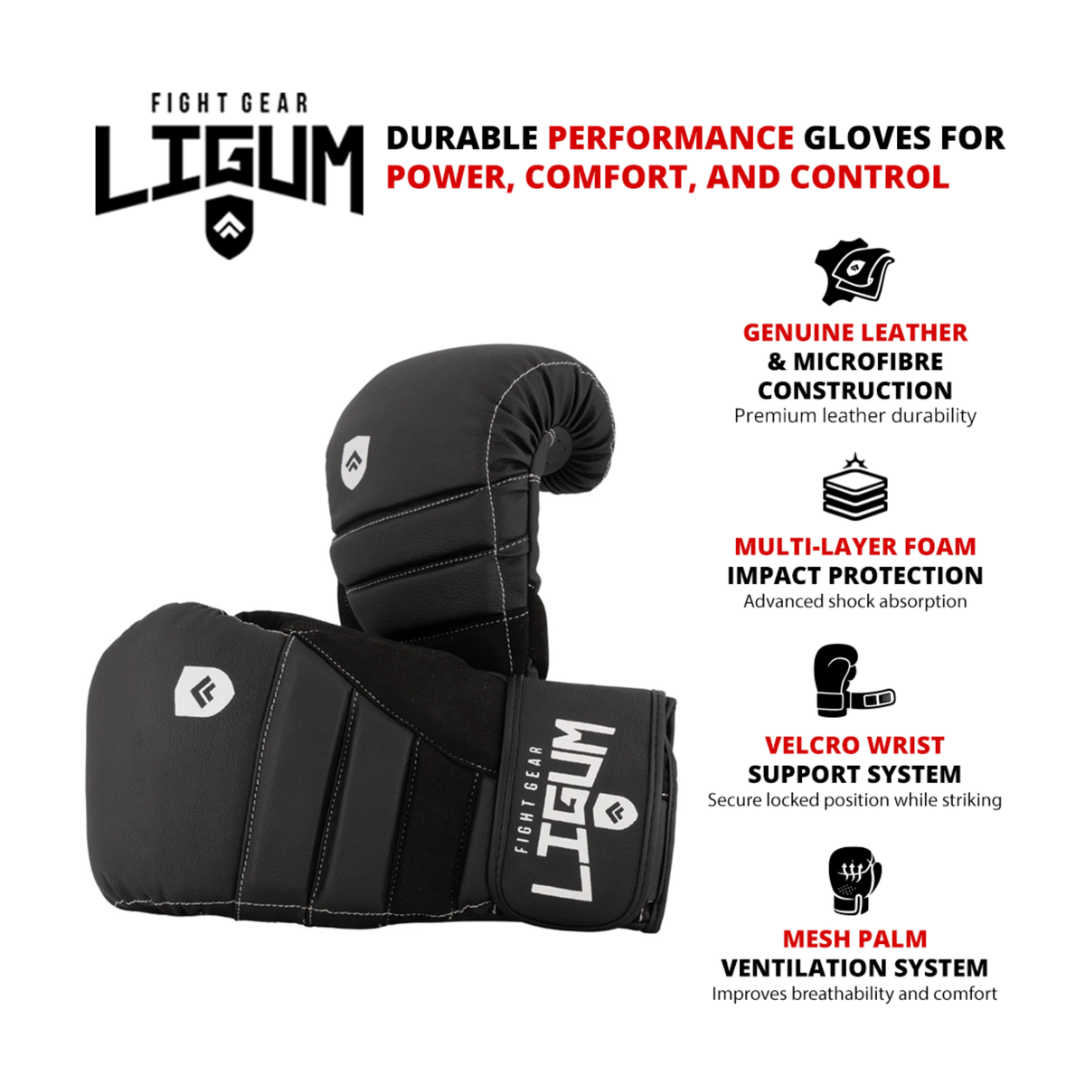 Microfibre Leather Boxing Gloves