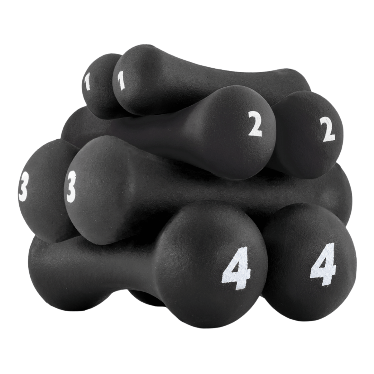 Blackout Series Bone Dumbbells - Neoprene Iron - Ultimate Grip