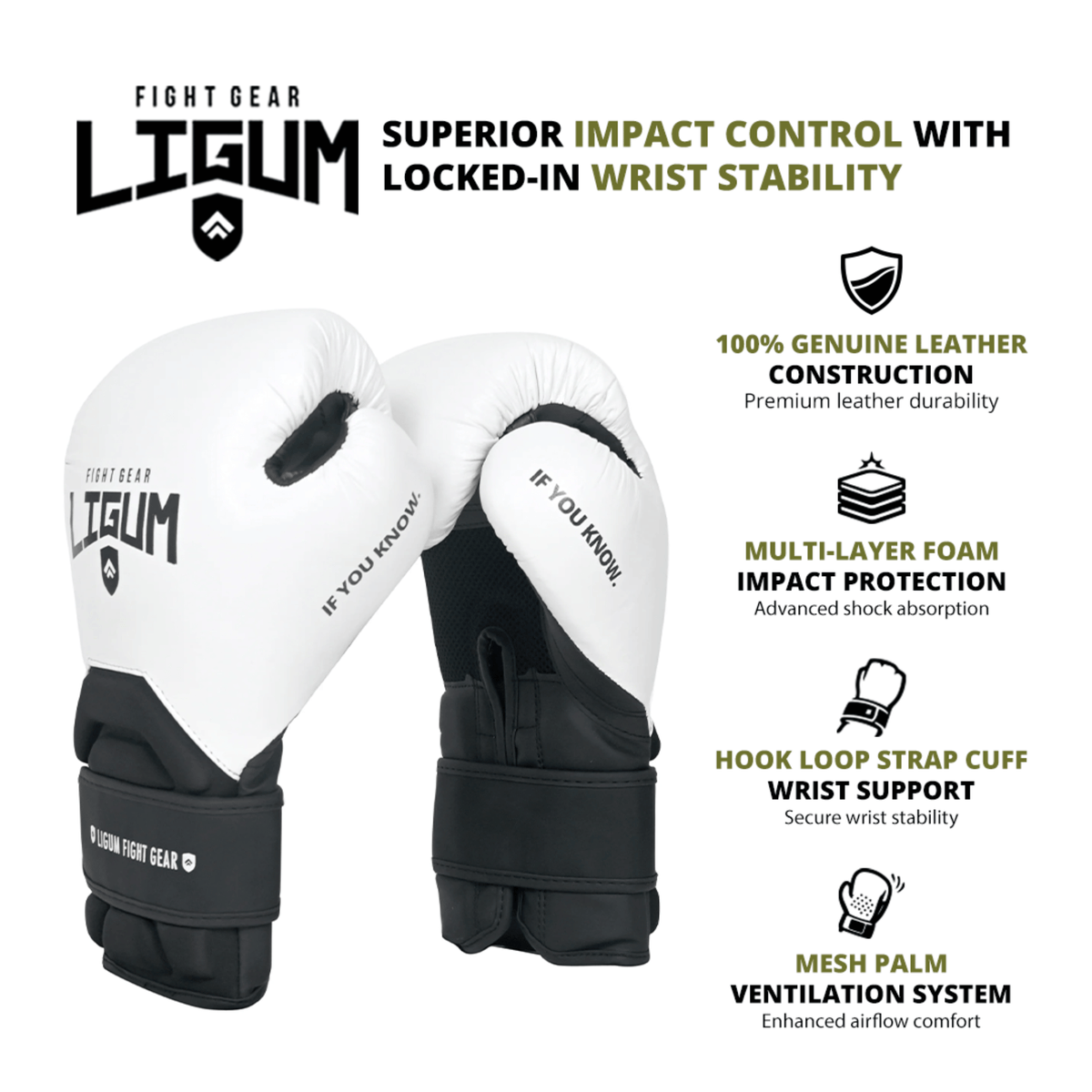 Legionnaire X - Leather Strap Cuff Boxing Gloves