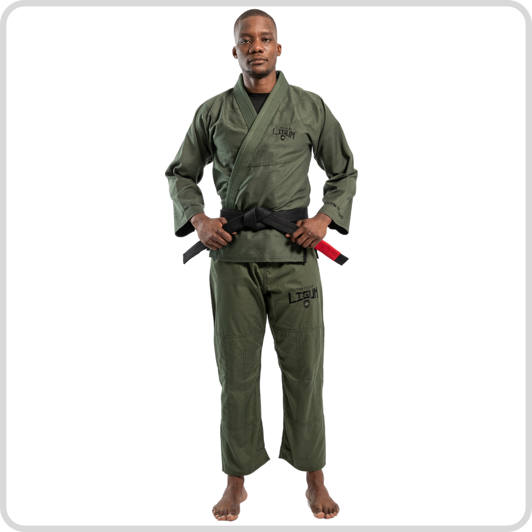 450GSM Olive Green Jiu Jitsu Gi - Grappling - Competition Grade