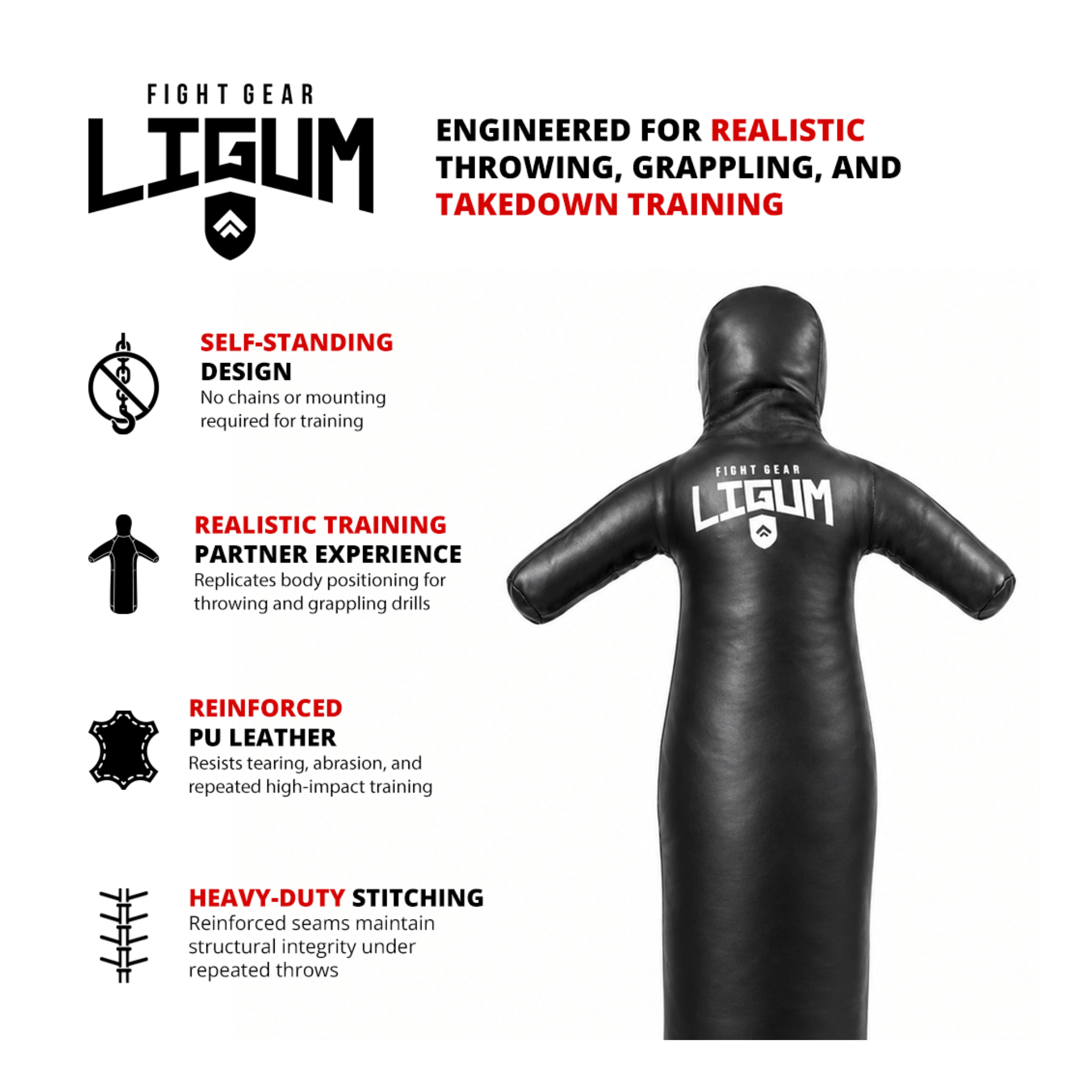 Throwing Dummy - High Performance Engineered Leather - MMA & Grappling