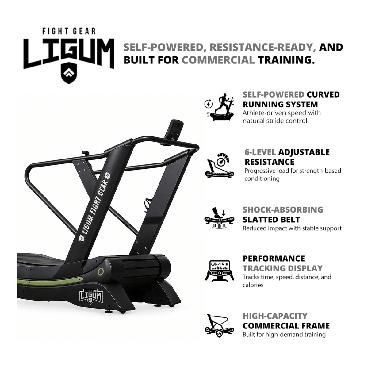 A-320 Curved Performance Treadmill - Sprint and Endurance Training - LFG