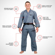 450GSM Dark Grey Jiu Jitsu Gi - Grappling - Competition Grade