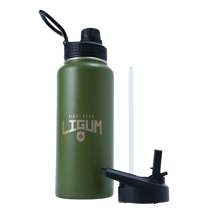 1L Ludus Series - Vacuum Insulated Steel Water Bottle + Straw & Screw Lid