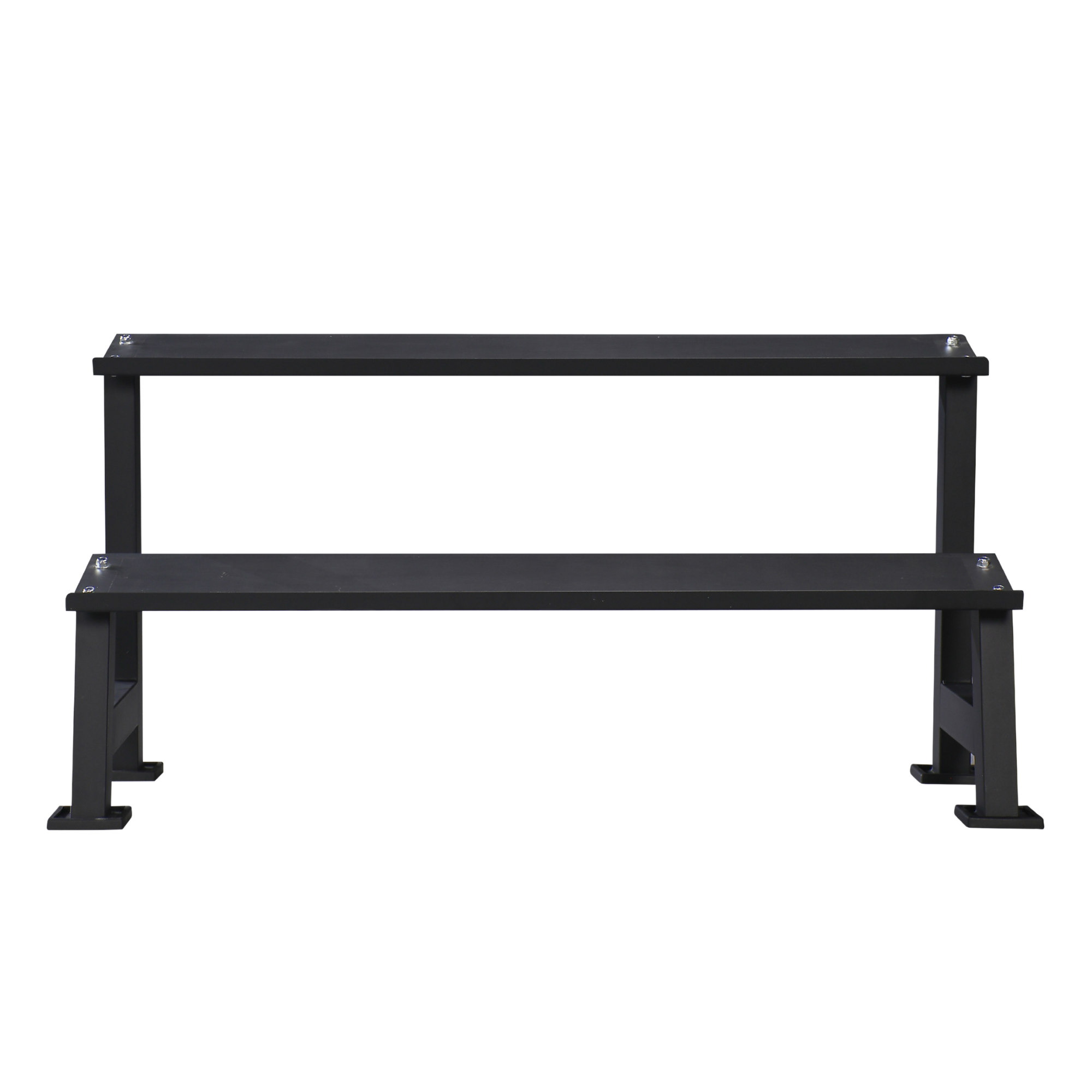 Commercial 2-Tier Kettlebell Dumbbell Rack – Steel Weight Storage Organizer