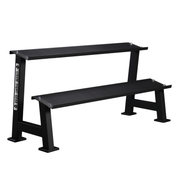 Commercial 2-Tier Kettlebell Dumbbell Rack – Steel Weight Storage Organizer