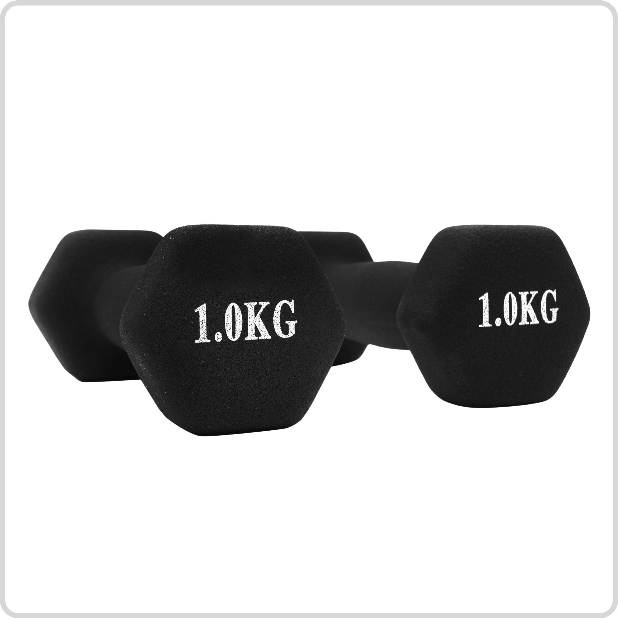Neoprene Hex Dumbbell 1–10kg – Anti-Roll, Non-Slip - Dual Coated Tec - Singles or Pairs