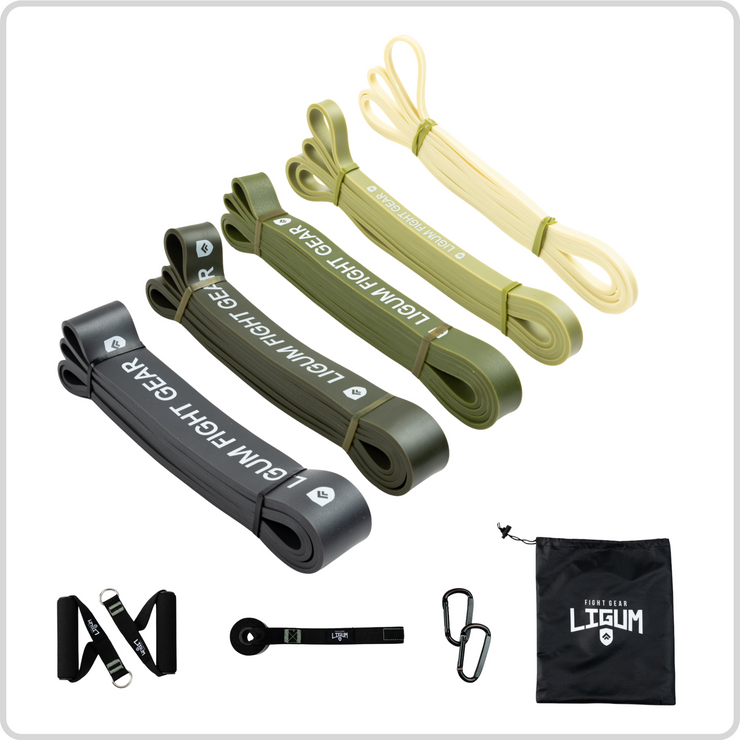 100% (Dual Coated) Latex Resistance Bands - 11  Piece Set