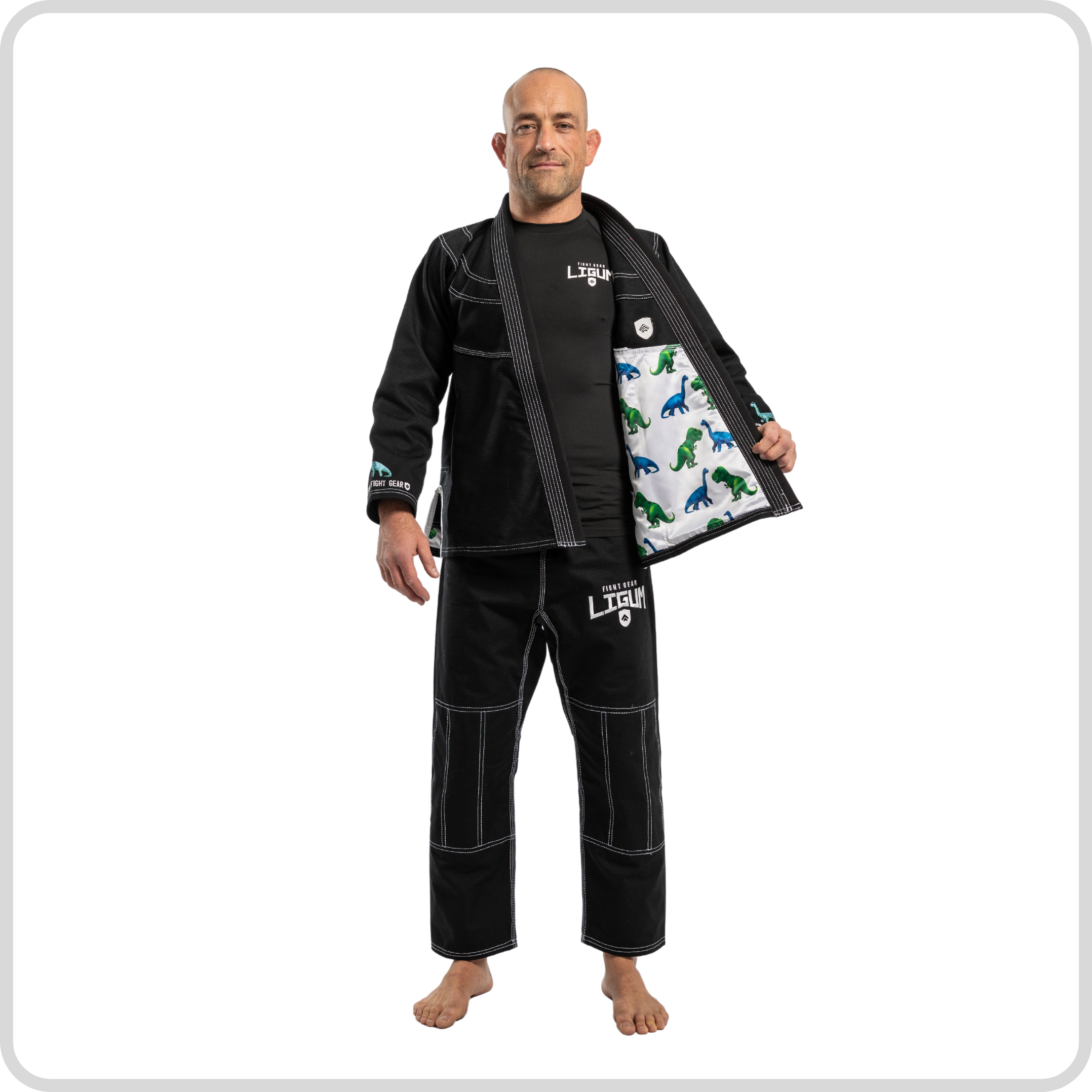 "The Brontosaur'' 450GSM Black Jiu Jitsu Gi - Limited Edition
