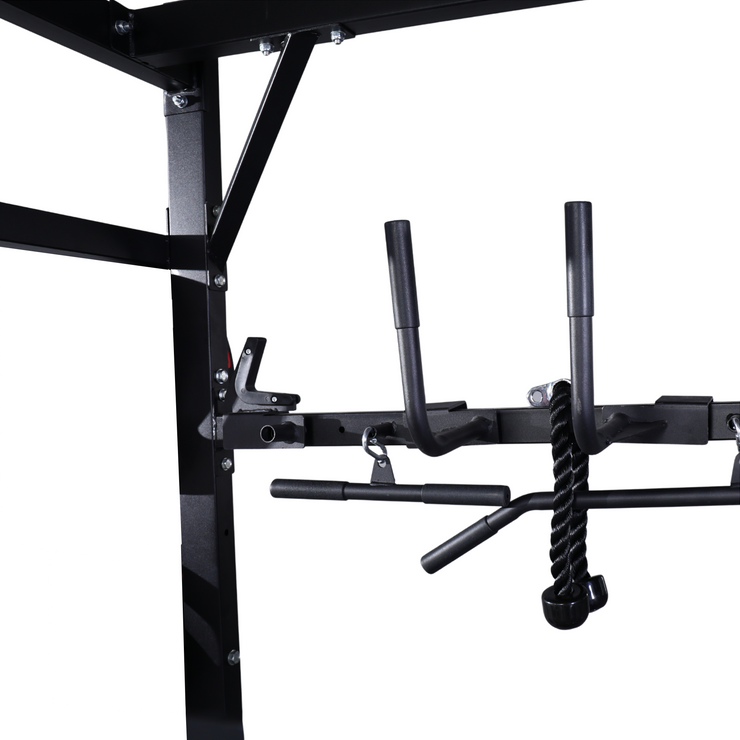 Commercial-Grade All-in-One Power Rack with Smith and Cable System